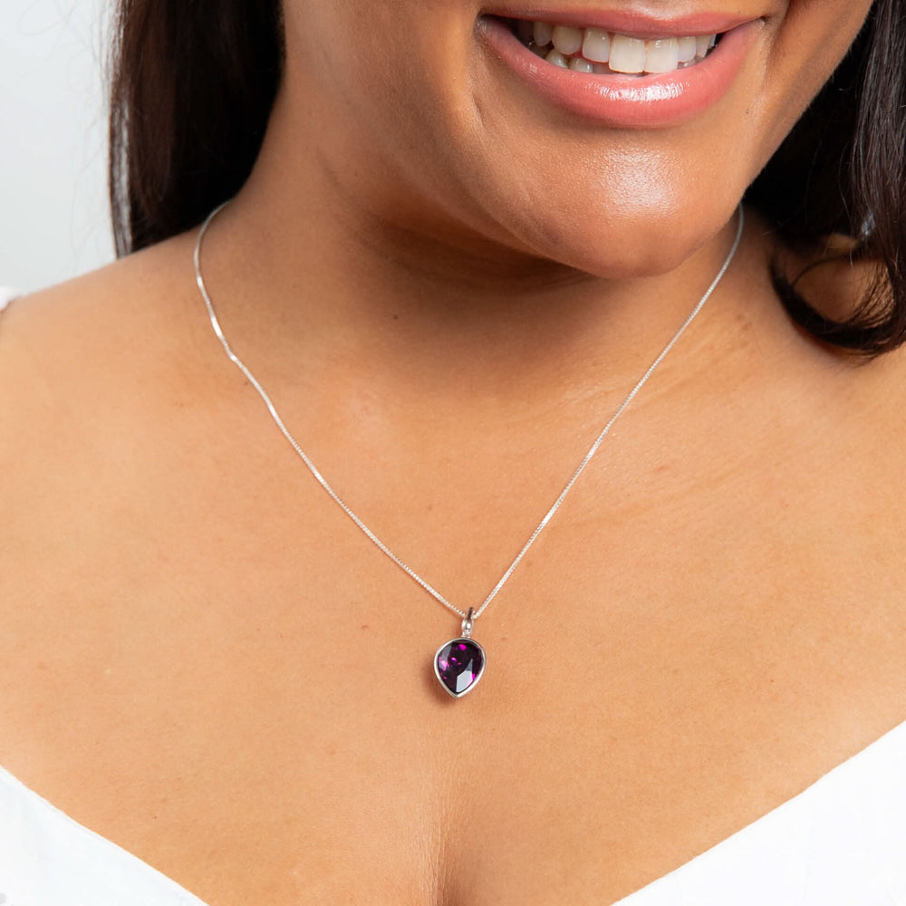 Beginnings Sterling Silver Amethyst Crystal Amethyst Pendant P5459M