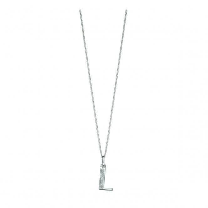 Beginnings Sterling Silver Art Deco Initial L Cubic Zirconia Pendant P4734CBeginningsP4734C