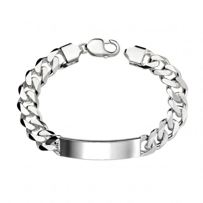Beginnings Sterling Silver Heavyweight Id Curb 22cm Bracelet B4933