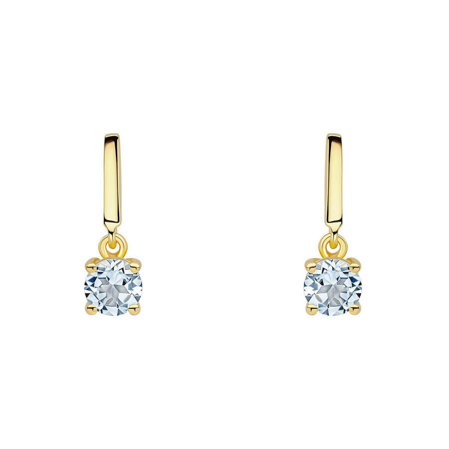 Beginnings Sterling Silver Blue Topaz Blue Earrings E6488T