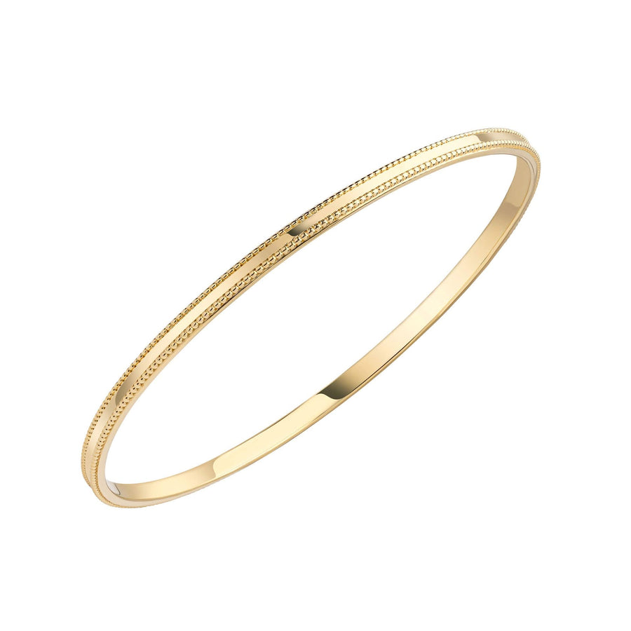 Beginnings Sterling Silver Gold Plated Millegrain Bangle B5540
