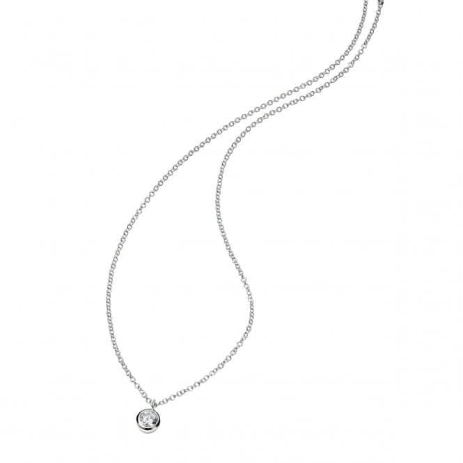 Beginnings Sterling Silver Clear Cubic Zirconia 41+5cm Necklaces N3397C