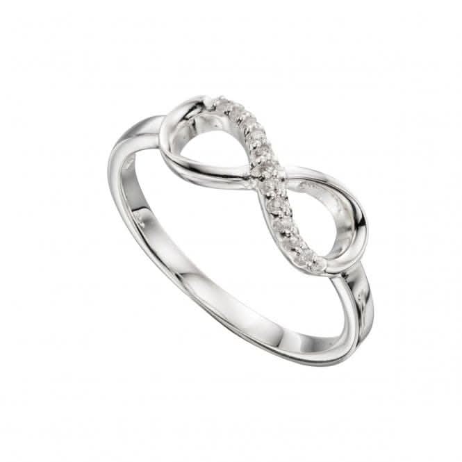Beginnings  Sterling Silver Cubic Zirconia Infinity Loop Ring R3383C