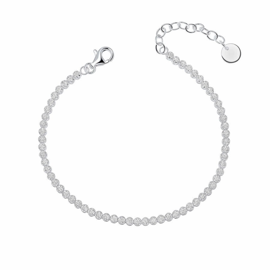 Beginnings Sterling Silver Cubic Zirconia White Bracelet B5533C