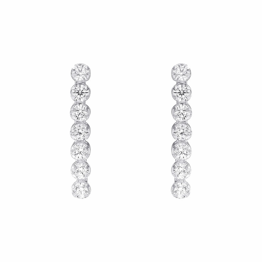 Beginnings Sterling Silver Cubic Zirconia White Earrings E6471C