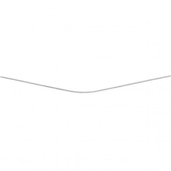 Beginnings Sterling Silver Diamond Cut Curb Chain With Rhodium Chain N3662