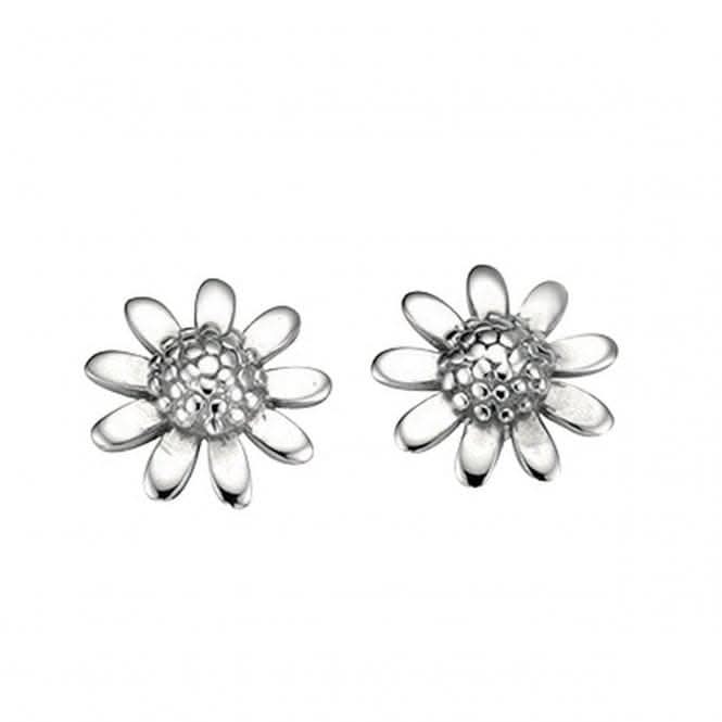Beginnings Sterling Silver E3448 Silver Flower Stud Earrings