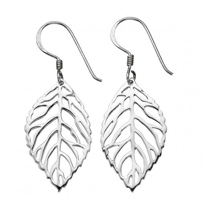 Beginnings Sterling Silver E4194 Cut Out Leaf Drop Earrings