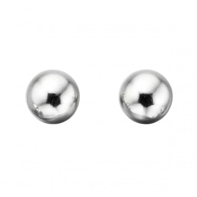 Beginnings Sterling Silver E4606 6mm Plain Ball Stud Earrings