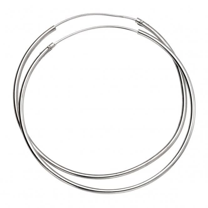 Beginnings Sterling Silver H242 50mm X 1.5mm Hoop Earrings