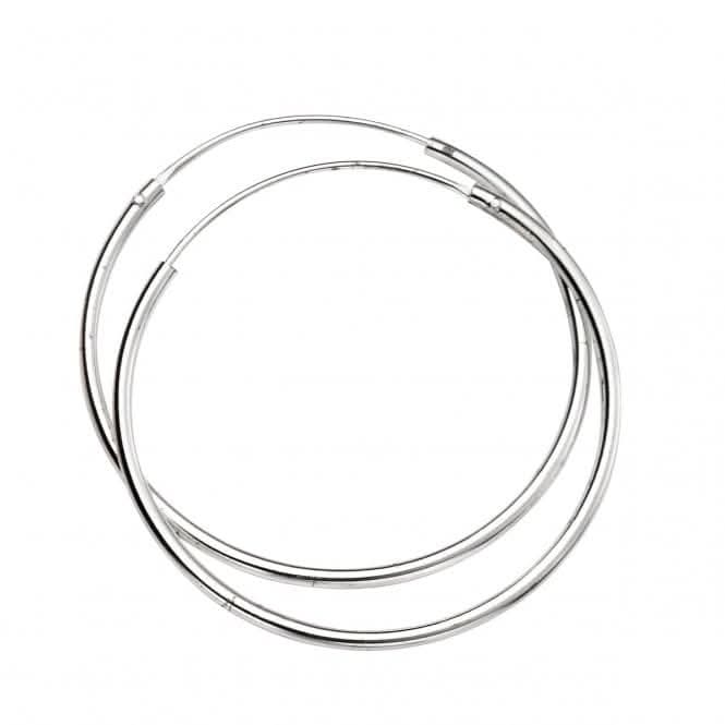 Beginnings Sterling Silver H244 30mm X 1.5mm Hoop Earrings