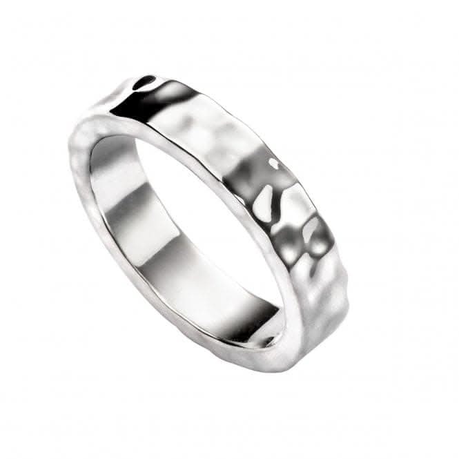 Beginnings Sterling Silver Hammered Band Ring R3477