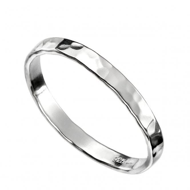Beginnings  Sterling Silver Hammered Thin Band R3550