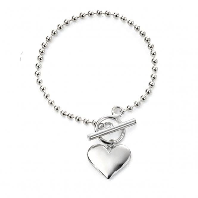 Beginnings Sterling Silver Heart Ball Chain Bracelet B5073
