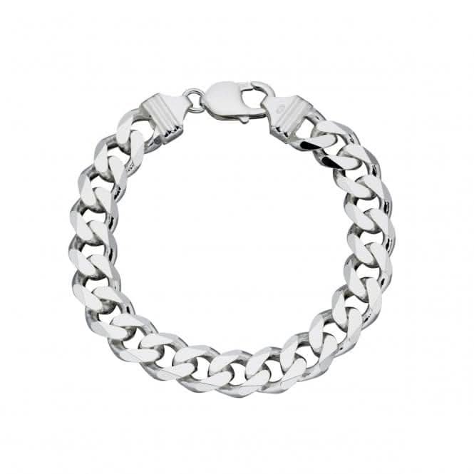 Beginnings Sterling Silver Heavyweight Diamond Cut 22cm Bracelet B5110