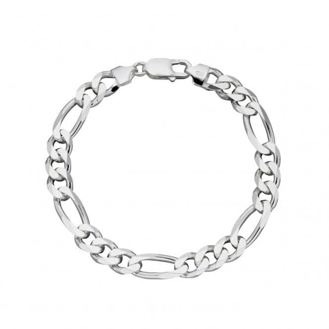 Beginnings Sterling Silver Heavyweight Figaro 22cm Bracelet B5109