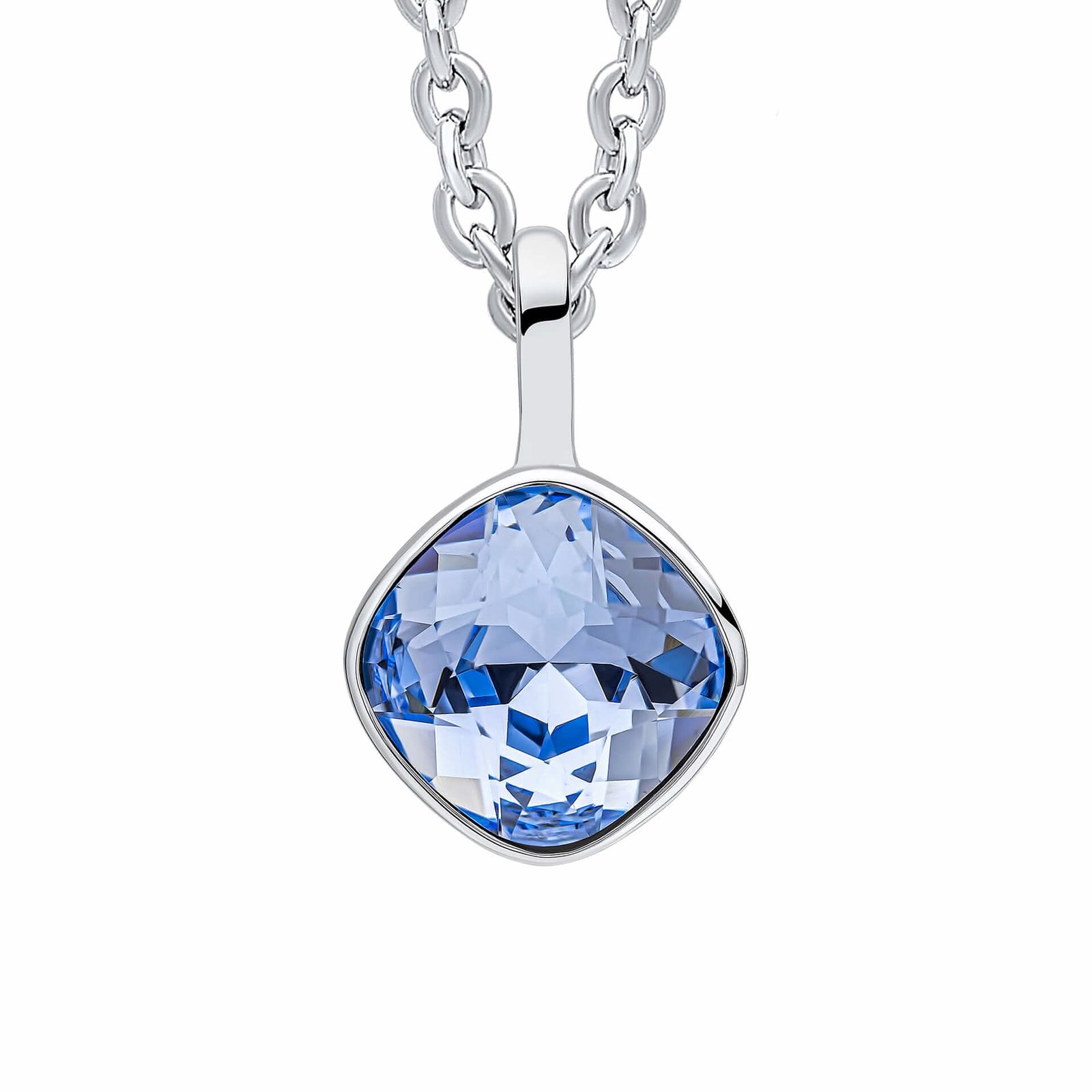Beginnings Sterling Silver Light sapphire Crystal Blue Pendant P5449TBeginningsP5449T