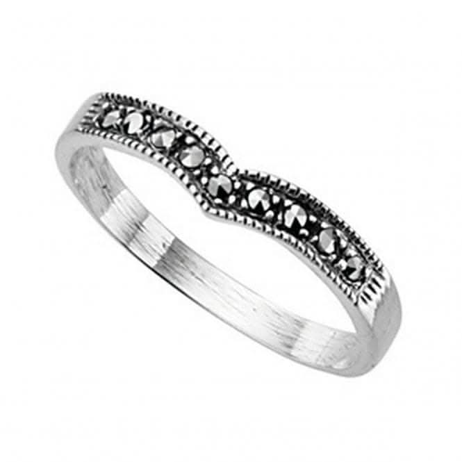Beginnings  Sterling Silver Marcasite Wishbone Ring R2579