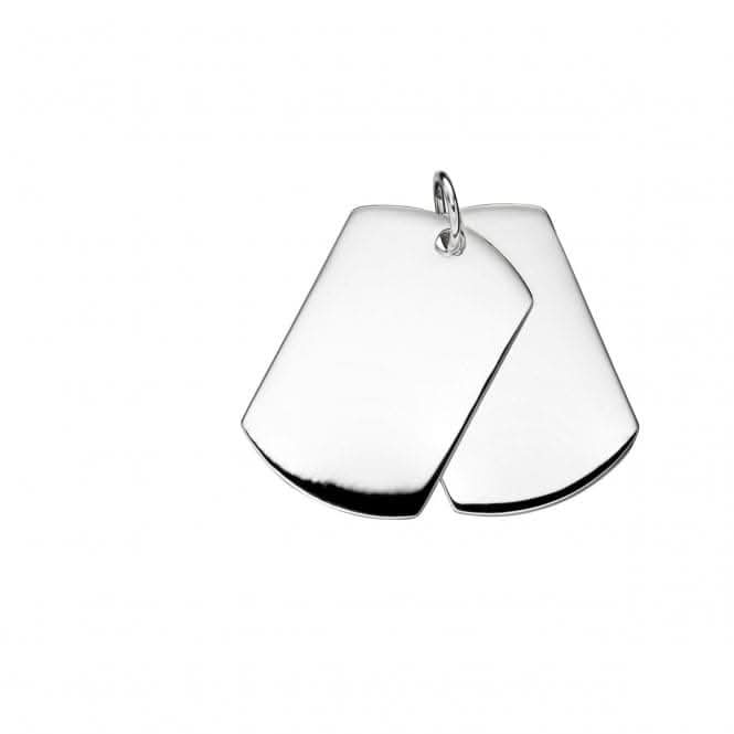 Beginnings Sterling Silver P038 Men'S Double Dog Tag Pendant