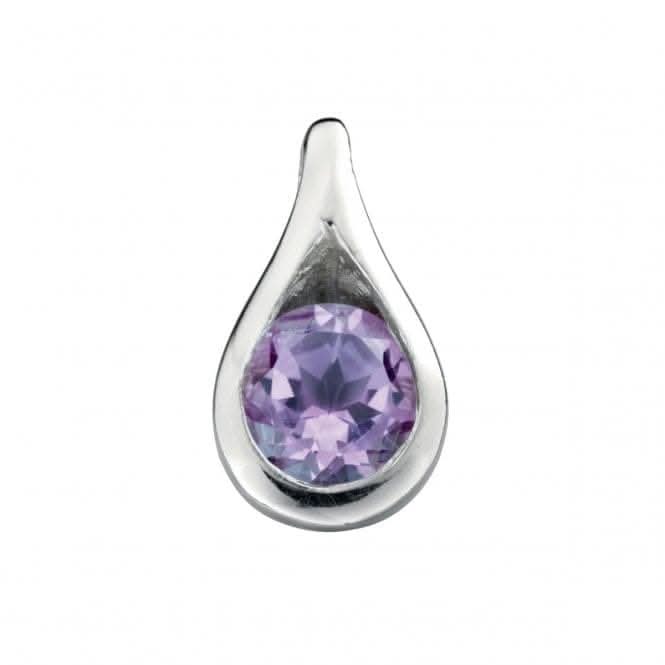 Beginnings Sterling Silver P146M Amethyst Teardrop Pendant