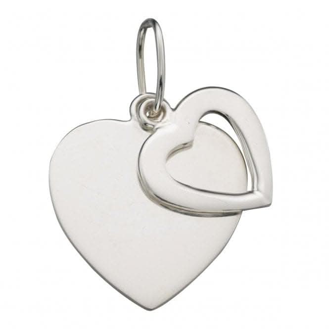 Beginnings Sterling Silver Double Heart Pendant P4256