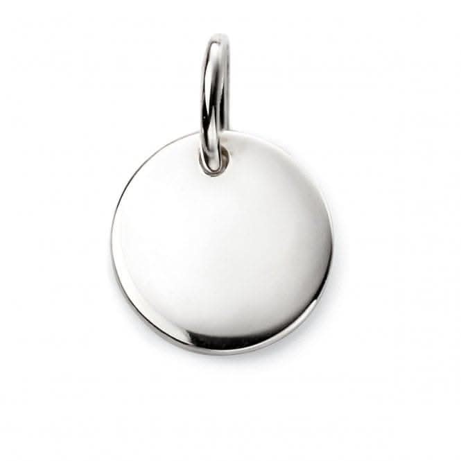 Beginnings Sterling Silver Plain Disc Tag Pendant P4578
