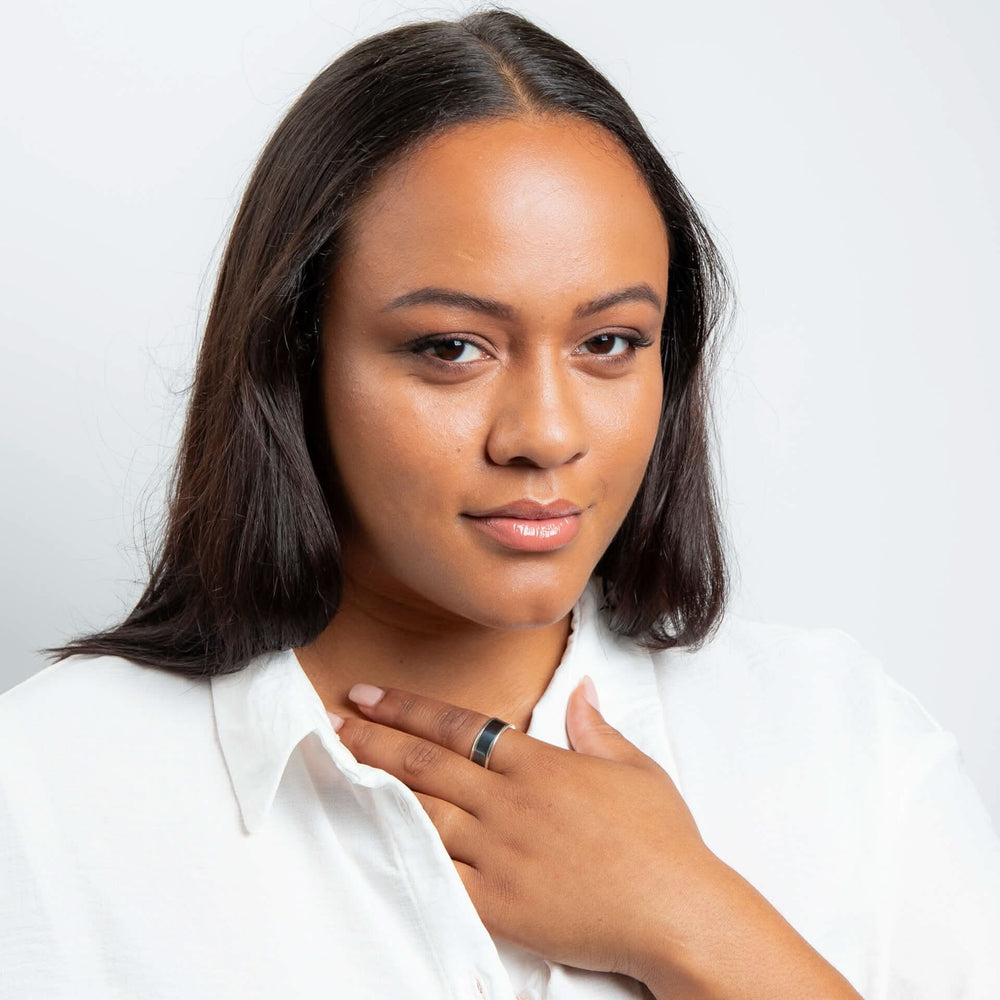 Beginnings Sterling Silver Brushed Design Spinner Ring R3908