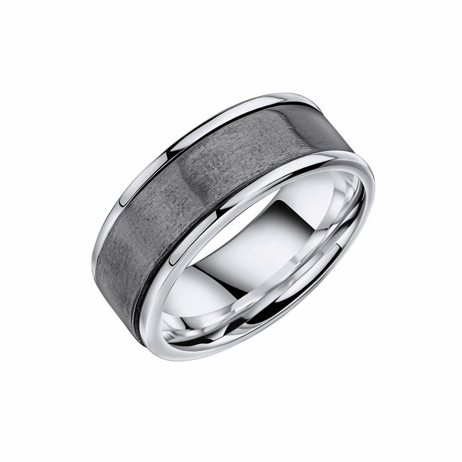 Beginnings Sterling Silver Brushed Design Spinner Ring R3908