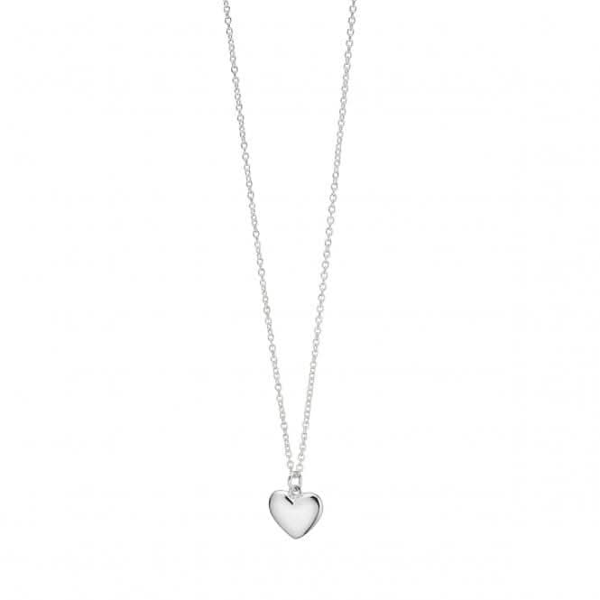 Beginnings Sterling Silver Small Solid Puffed Heart Necklaces N3761