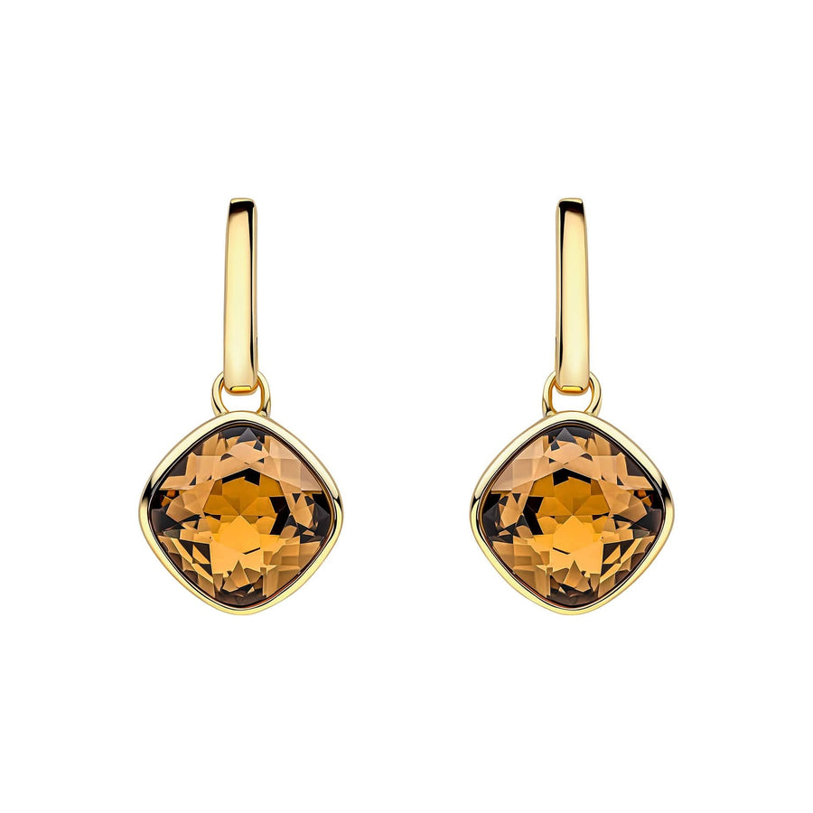 Beginnings Sterling Silver Smoked Topaz crystal Blue Earrings E6479Y