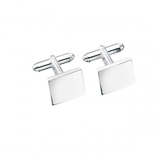 Beginnings Sterling Silver Solid Square Cufflink Cufflinks V124BeginningsV124