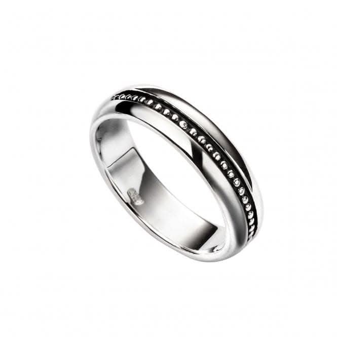 Beginnings  Sterling Silver Textured Stone Effect Ring R3481
