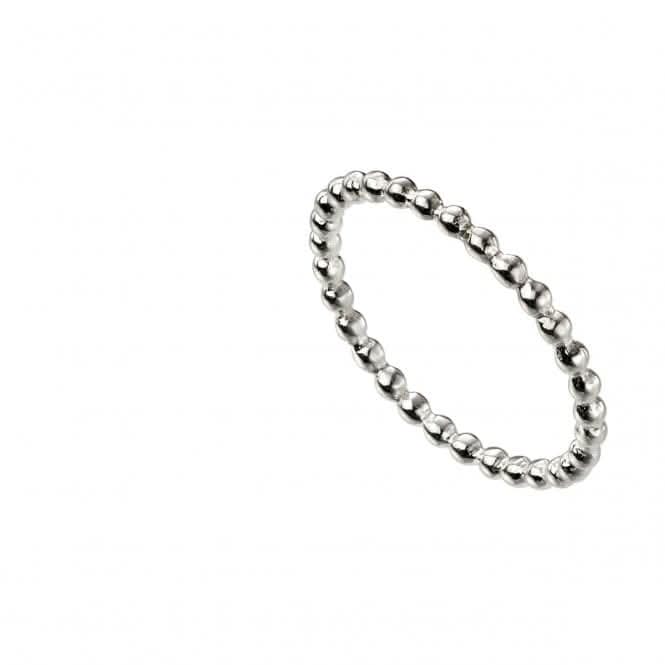 Beginnings  Sterling Silver Thin Beaded Band Ring R3705