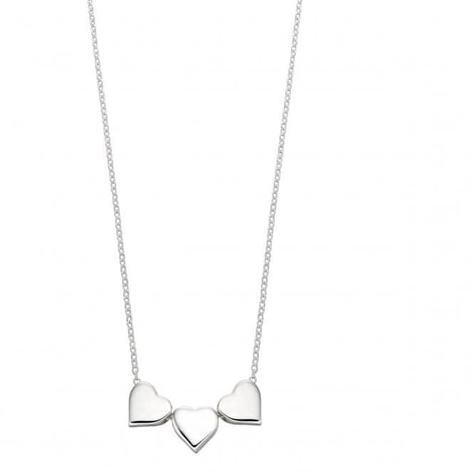 Beginnings Sterling Silver Triple Heart 42+2cm Necklaces N3546