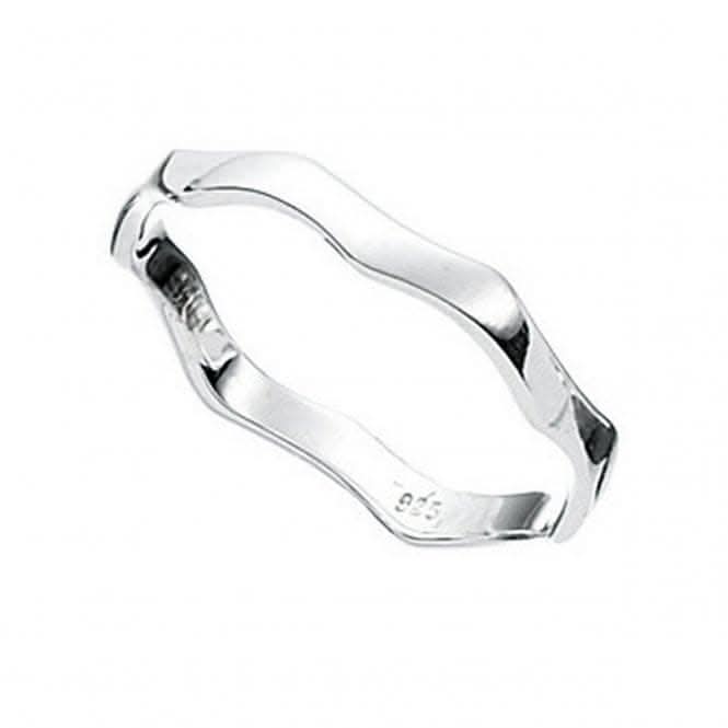 Beginnings  Sterling Silver Wavy Band Ring R861