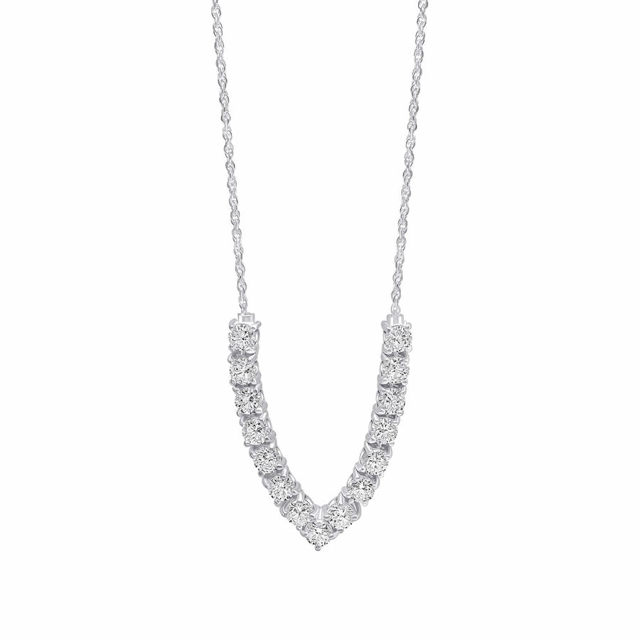 Beginnings Sterling Silver Zirconia Freshwater Pearl White Necklace N4615C