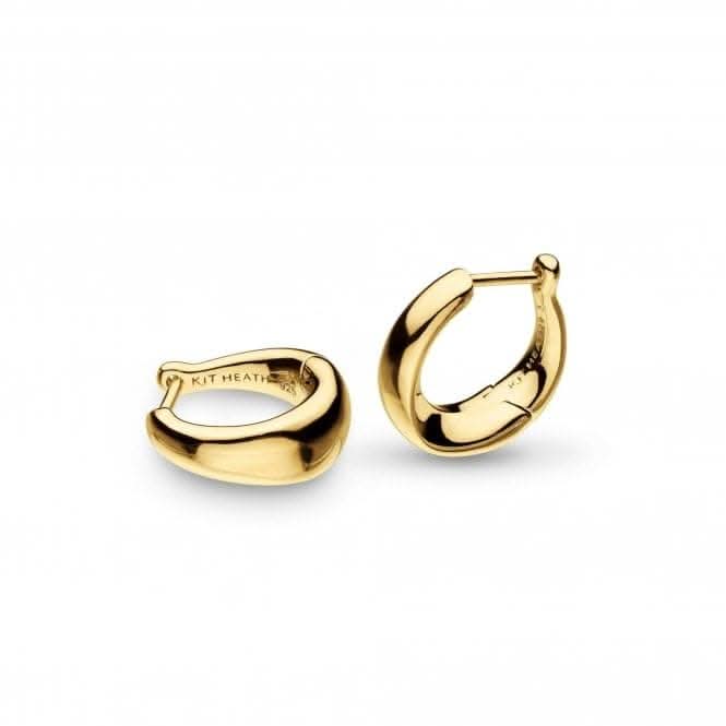 Bevel Cirque GD Small Hinged Huggie Hoop Earrings 6175GD