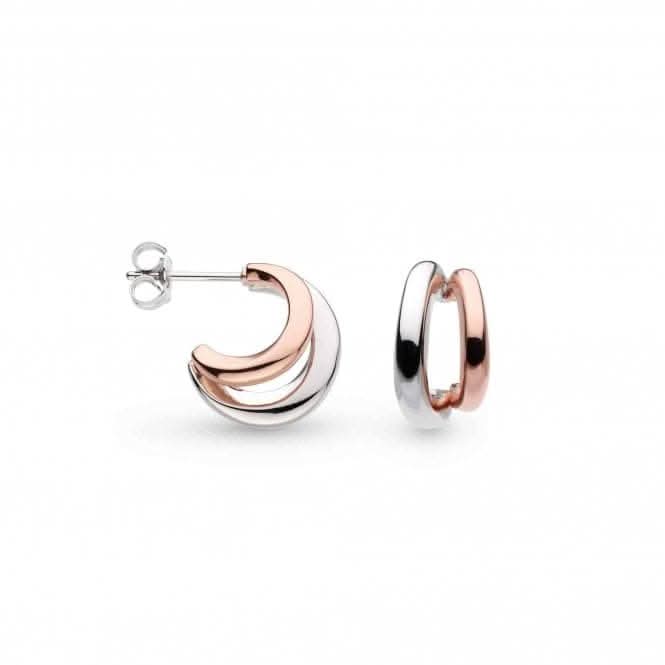 Bevel Cirque Link Blush Twin Hoop Earrings 61886RRP