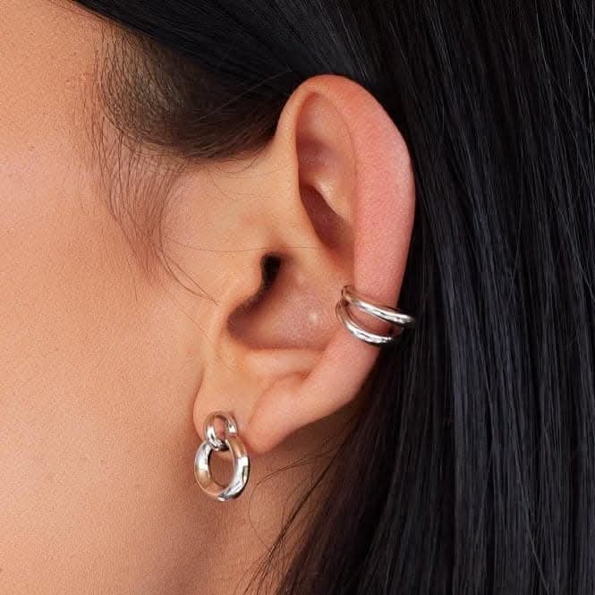 Bevel Cirque Link Stud Earrings 4172RP