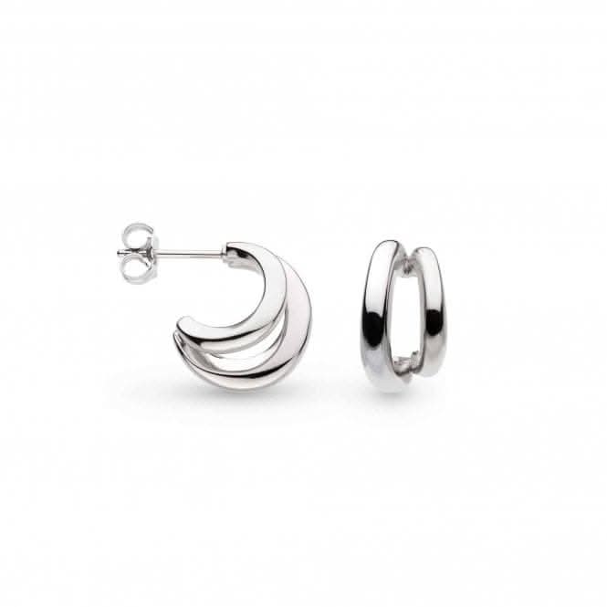 Bevel Cirque Link Twin Hoop Earrings 61886RP