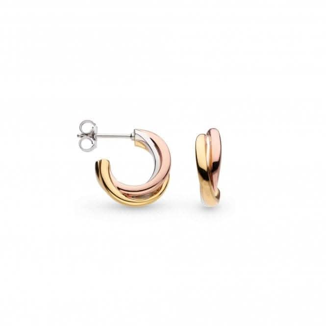 Bevel Trilogy Golds Hoop Earrings 6166GRG