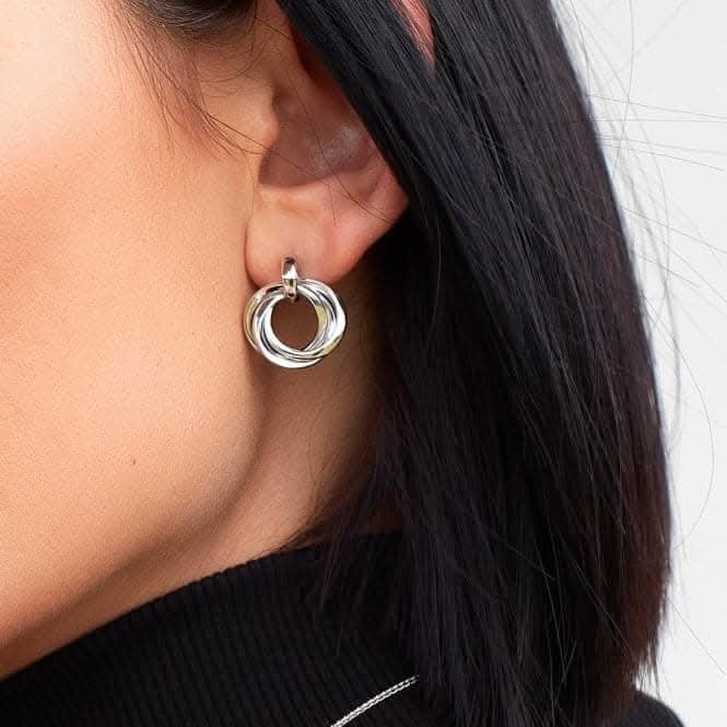 Bevel Trilogy Grande Link Stud Earrings 6170RP