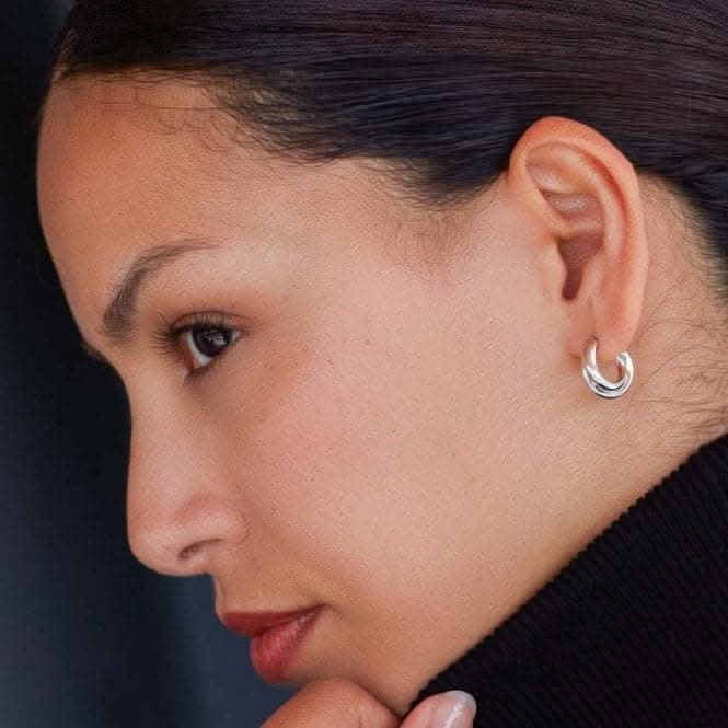 Bevel Trilogy Hoop Earrings 6166RP