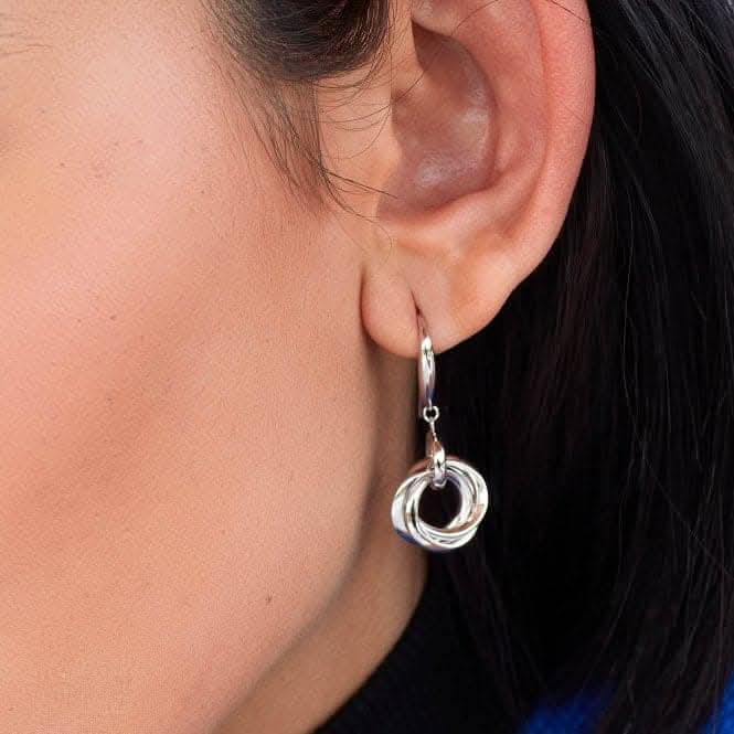 Bevel Trilogy Link Drop Earrings 6169RP