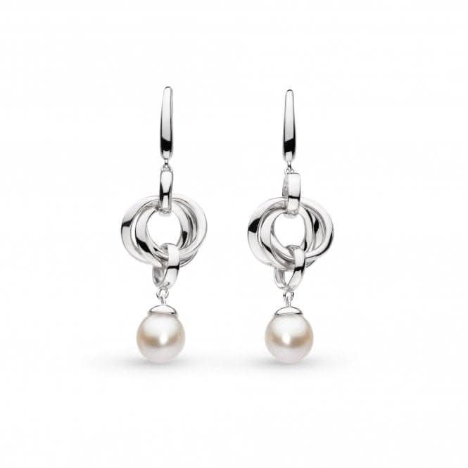 Bevel Trilogy Pearl Drop Earrings 5160FP