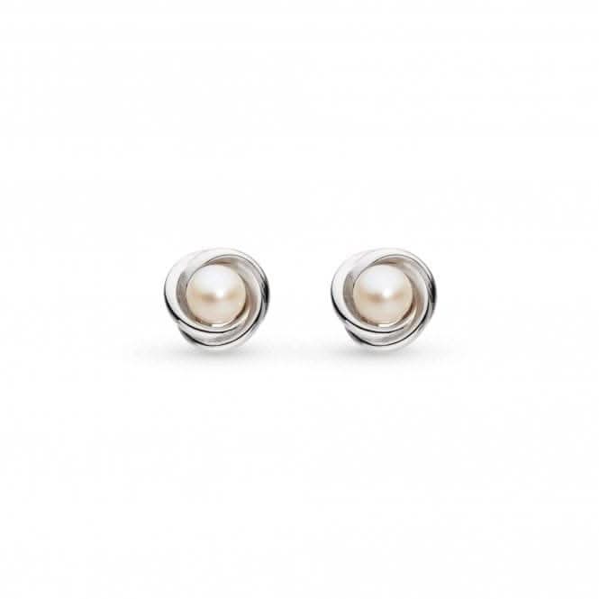 Bevel Trilogy Pearl Stud Earrings 3160FP