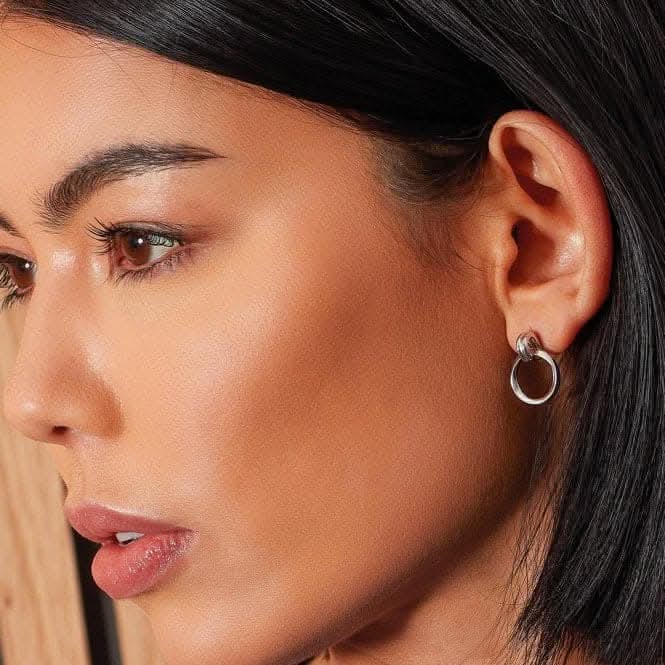 Bevel Unity Drop Stud Earrings 41172RP