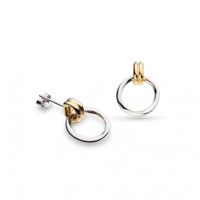 Bevel Unity Golden Drop Stud Earrings 41172GRP