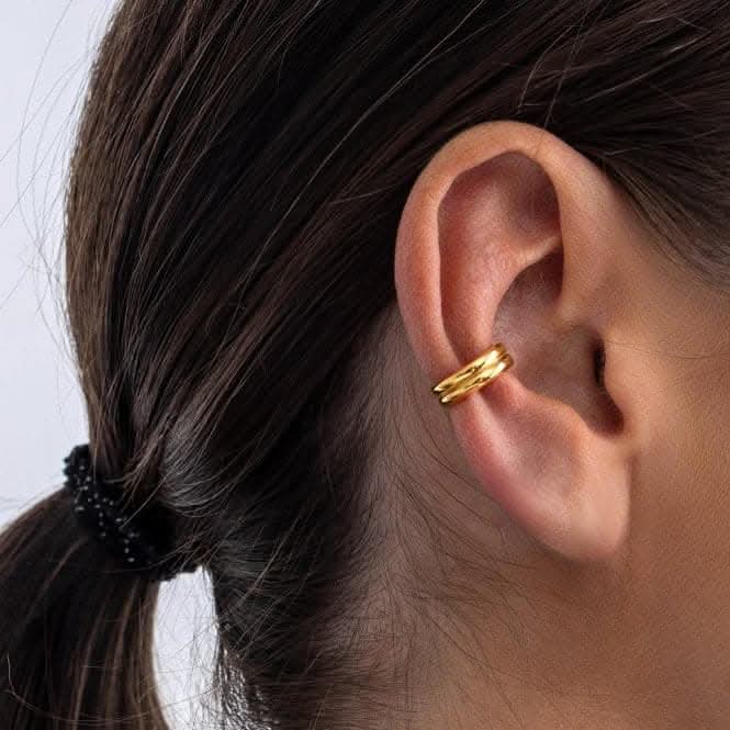 Bevel Unity Golden Solo Ear Cuff 41171GD