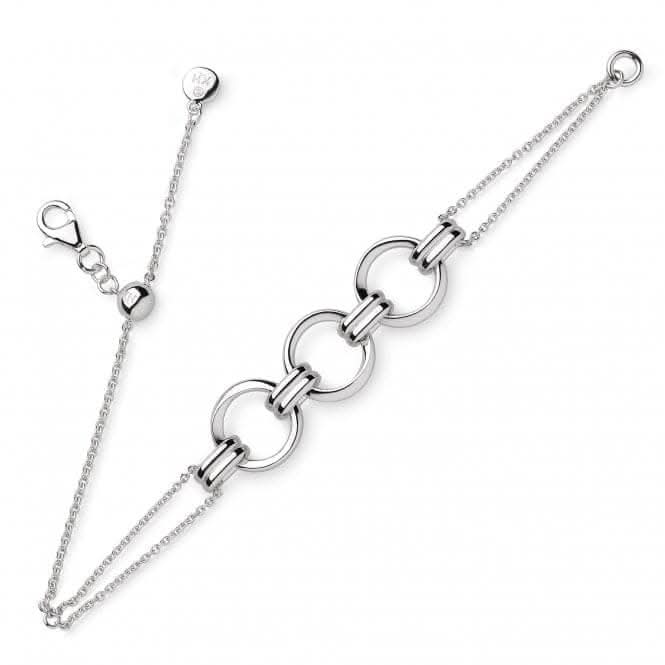 Bevel Unity Twin Chain Slider Adjustable Bracelet 71173RP